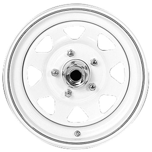 Wheel 6 - Lug 15X6JJ Trailer Wheel Spoke White - Young Farts RV Parts