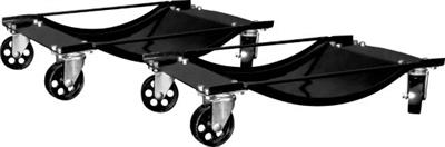 Wheel Dolly Performance Tool W54013 Use To Move Vehicles In Any Direction, 1000 Pound Capacity Per Dolly, 23-1/2" Length x 15-1/2" Width x 5-1/2" Height, 3-1/2" Wheel Diameter, Cast Iron, Black