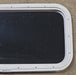 White Radius Non Opening Window : 29 1/2" W X 14 1/2" H X 3/4" D - Young Farts RV Parts