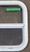 White Radius Opening Window : 17 1/2" W X 17 1/2" H X 1 1/4" D - Young Farts RV Parts
