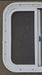 White Radius Opening Window : 17 1/4" W X 18 1/4" H X 1 7/8" D - Young Farts RV Parts