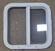 White Radius Opening Window : 17 1/4" W X 18 1/4" H X 1 7/8" D - Young Farts RV Parts