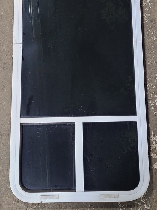 White Radius Opening Window : 23 3/4" W x 59 1/2" H x 1 7/8" D