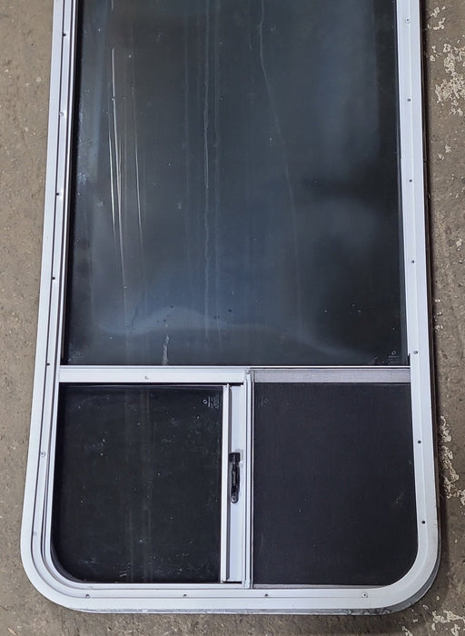 White Radius Opening Window : 23 3/4" W x 59 1/2" H x 1 7/8" D