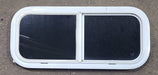 White Radius Opening Window : 27 1/2" W X 11 1/2" H X 3/4" D - Young Farts RV Parts