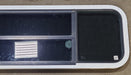 White Radius Opening Window : 47 3/4" W X 14 1/2" H X 1 3/4" D - Young Farts RV Parts
