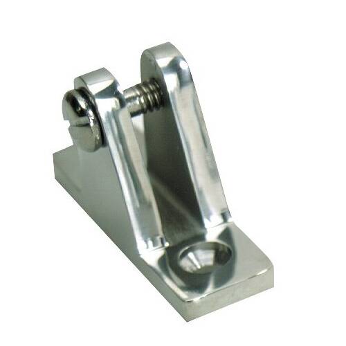 WHITECAP Boat Deck Hinge - Flat Base - 2 - 1/4" L x 3/4" W - Silver Zamac; Single - S - 1435C - Young Farts RV Parts