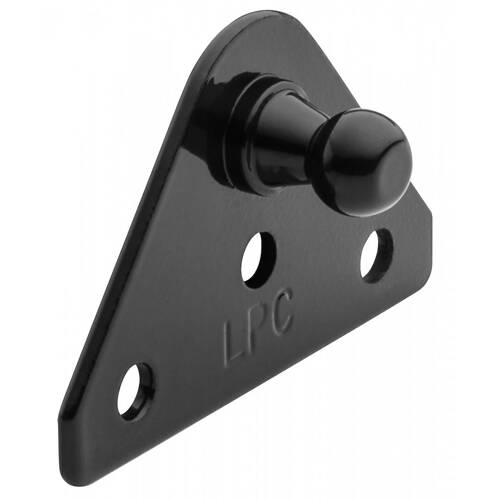 WHITECAP Boat Hatch Lift Support Mtg Bracket - Flat - 3 Holes - Black Steel; Single - G - 1020BC - Young Farts RV Parts
