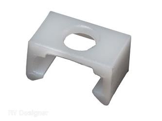 Window Curtain Glider RV Designer A104 Use With Snap Tape (A114)/ Track A601 (Ceiling Track) And A602 (Wall Track); Snap-In Type; 3/4"; White - Young Farts RV Parts