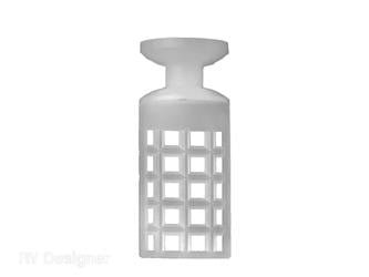 Window Curtain Glider RV Designer A107 Use With Large/ Aluminum Slide Track; Large Sew In Type; White - Young Farts RV Parts