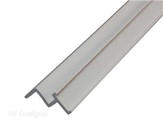 Window Curtain Track RV Designer A601 Use with RV Designer Window Curtain Glider Part Number A104 And Window Curtain Glider Tape Part Number A114; Ceiling Mount; 96" Length; White - Young Farts RV Parts