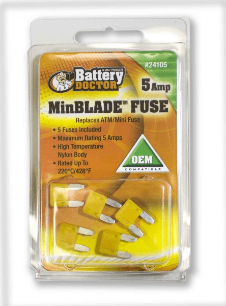 Wirthco 24105 Mini Blade Fuse - 5 Amp - Young Farts RV Parts