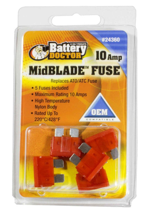 Wirthco 24360 Mid Blade Fuse - 10 Amp - Young Farts RV Parts