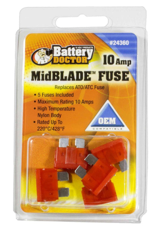 Wirthco 24360 Mid Blade Fuse - 10 Amp - Young Farts RV Parts