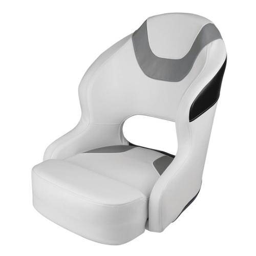 WISE MARINE Baja Series Passenger Boat Seat - 23" x 19" x 25"; White/ Gray And Black - 3314 - 1782 - Young Farts RV Parts