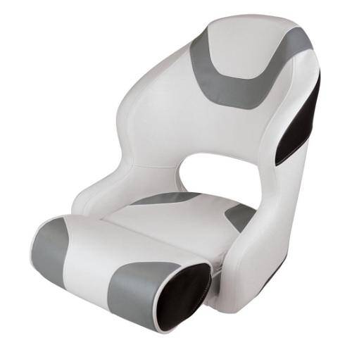 WISE MARINE Baja Series Passenger Boat Seat - 23" x 19" x 27"; White/ Gray And Black - 3315 - 1782 - Young Farts RV Parts