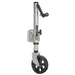 XLT 1500 lbs. Swing Away Bolt - On Jack w/12" Travel & 8" Poly Wheel - Sharkskin Finish - Young Farts RV Parts