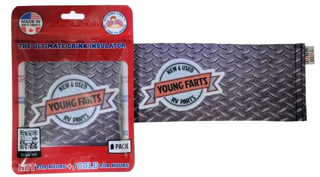 YOUNG FARTS TUDI WRAP- Keep Your Drinks Ice Cold, In Style! - Young Farts RV Parts