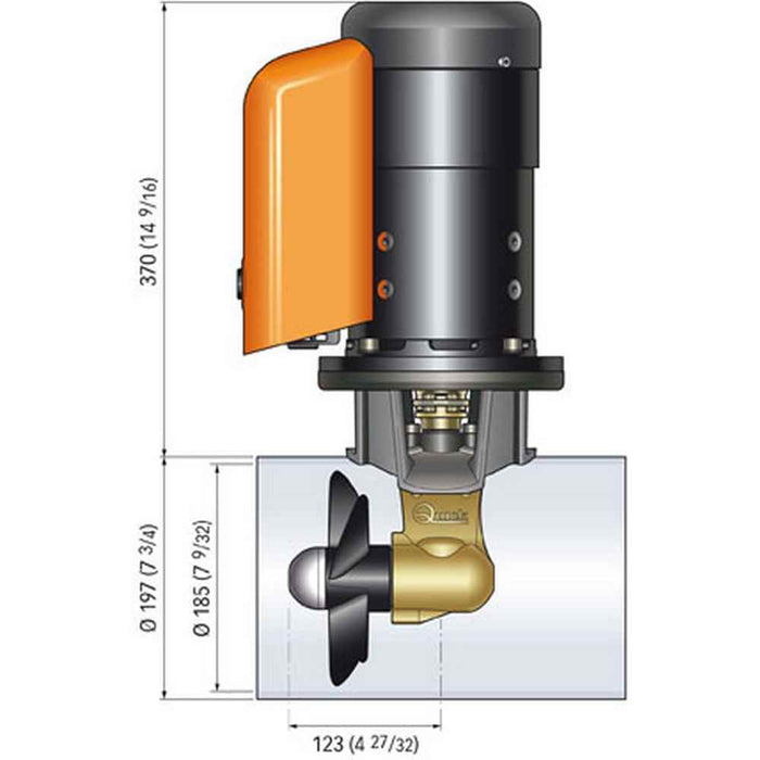 Buy Quick FGBT18055120T00 Bow Thruster BTQ 185-55 55KGF - 12V - D185 -