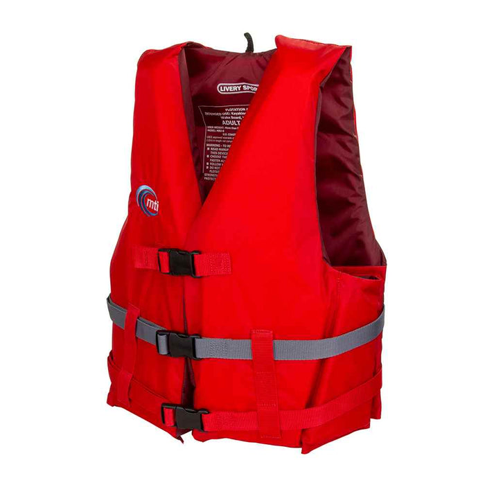 Buy MTI Life Jackets MV701D-XS/S-830 Livery Sport Life Jacket - Red/Dark