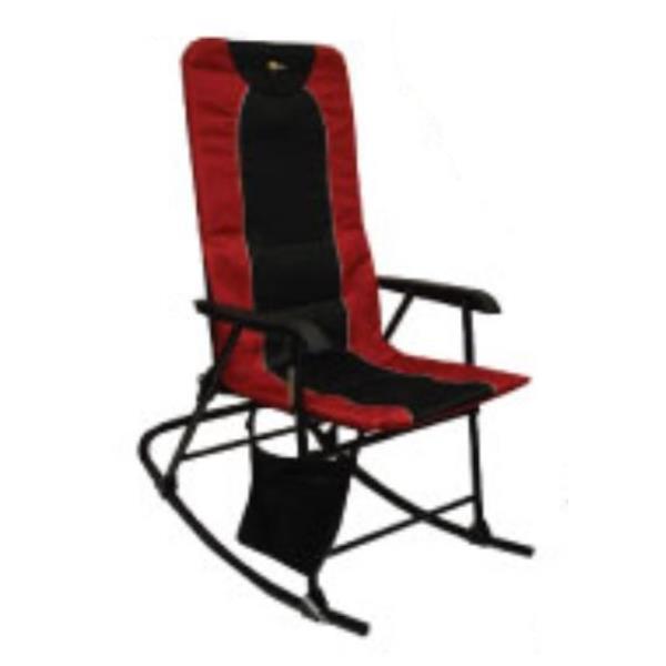 Buy Faulkner 49596 Dakota Folding Rocking Chair Burgundy/Black - Camping