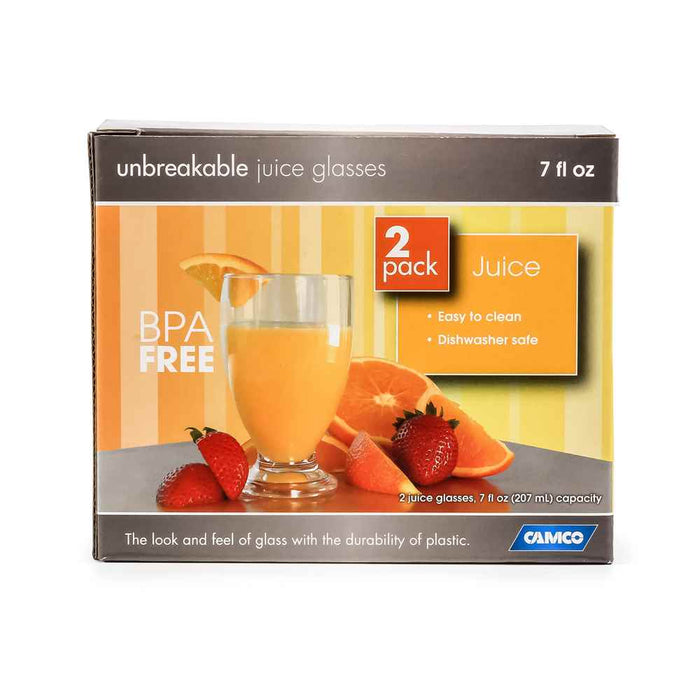 Buy Camco 43881 Unbreakable Travel Juice Glass 7 Ounce Set of 2 - Kitchen