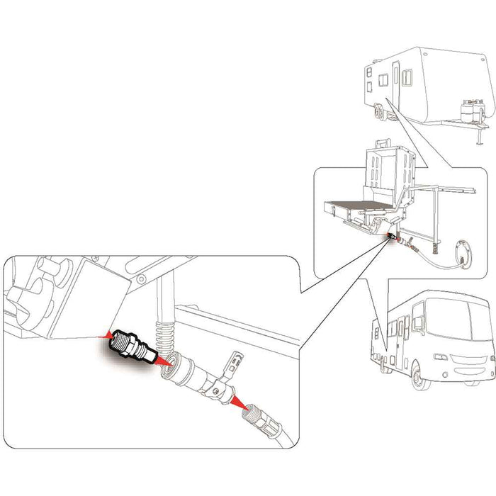 Buy Camco 59903 Propane Quick-Connect Fitting 1/4" NPT x Full Flow Male