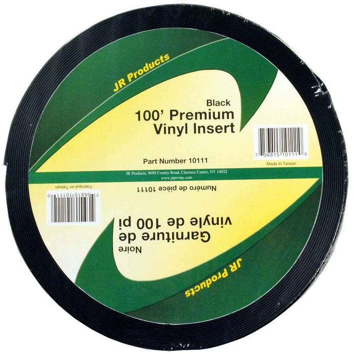 Buy JR Products 10111 Premium 100' Vinyl Insert Black - Hardware Online|RV
