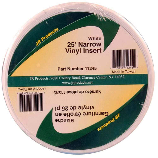 Buy JR Products 11245 25' Narrow Vinyl Insert - White - Hardware Online|RV