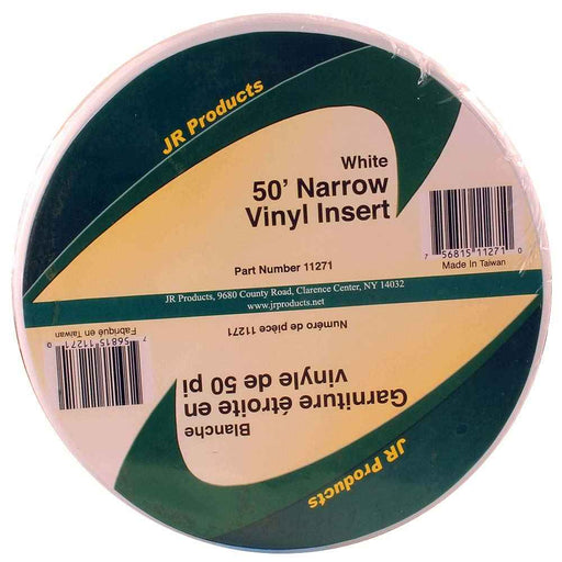Buy JR Products 11271 50' Narrow Vinyl Insert - White - Hardware Online|RV