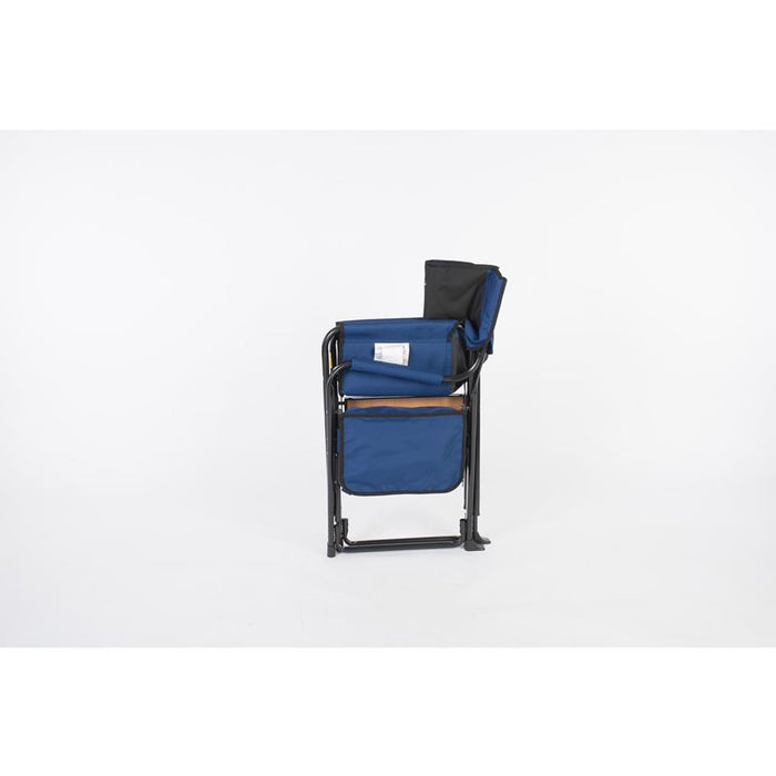 Buy Faulkner 49581 El Capitan Directors Chair Chrome Blue/Black - Camping
