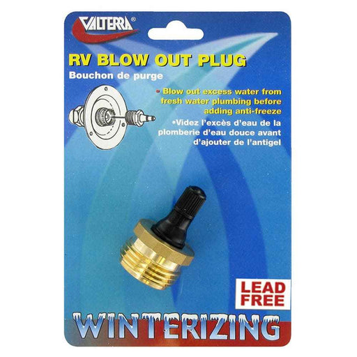 Buy Valterra P23518LFVP Blow Out Plug Brass w/Valve Lead Free - Water