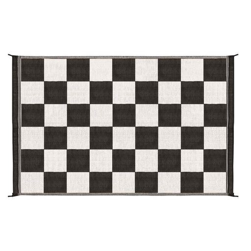 Buy Camco 59833 Black & White Checkered Reversible Outdoor Mat-6' X 9' -