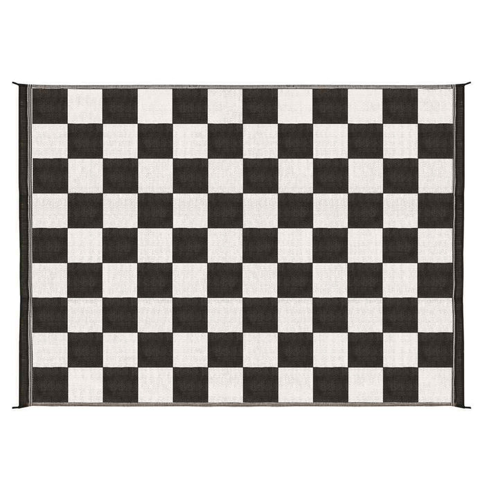 Buy Camco 42832 Large Reversible Outdoor Patio Mat 9' x 12' B/W Checkered