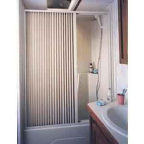 Buy Irvine Shade 6057SI Pleated Shower Door- Ivory - Tubs and Showers