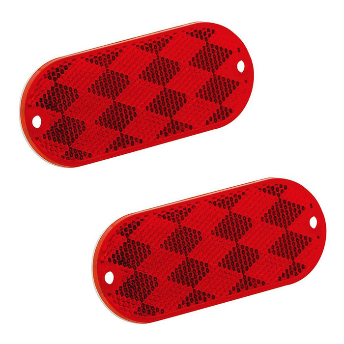 Buy Bargman 7478010 Reflector Oblong Red w/Mounting Holes/Adhesive Back -