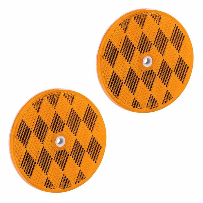 Buy Bargman 7468020 Reflector 3-3/16" Round Center Mount Amber - Towing