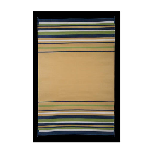 Buy Faulkner 68800 Mat Striped 8X20 Navy/White/Lime/Beige - Camping and