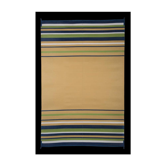 Buy Faulkner 68800 Mat Striped 8X20 Navy/White/Lime/Beige - Camping and