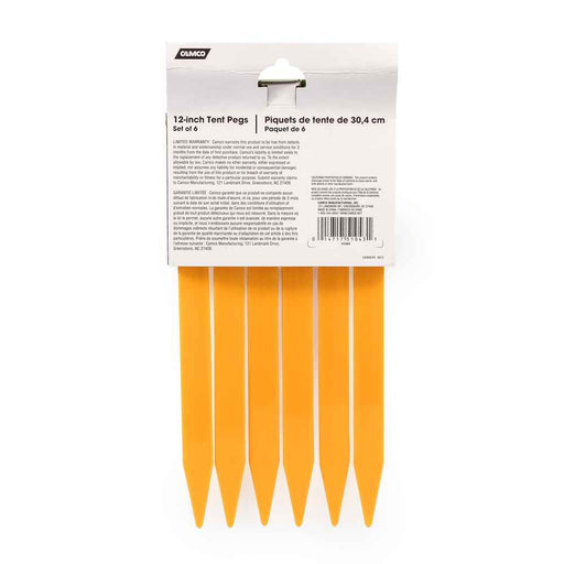 Buy Camco 51043 12 Inch ABS Tent Pegs, Pack of 6-12", 6 Pack - Camping and