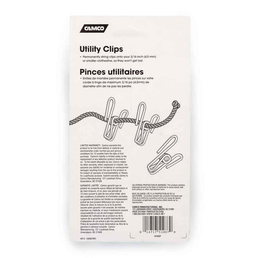 Buy Camco 51037 Camping Essentials Utility Clips - 8 Pack - Camping and