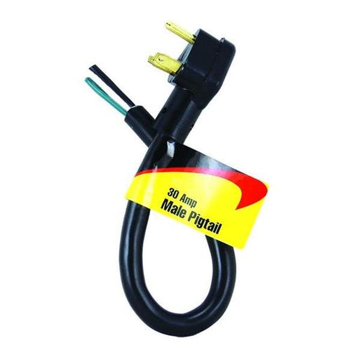 Buy JR Products M3028B 12" 30 AMP MALE PIGTAIL - Power Cords Online|RV