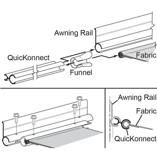 Buy Carefree R001792240 QUICKONNECT,CUT TO 231.56 - Patio Awning Parts