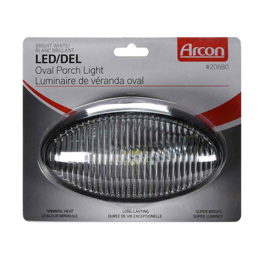 Buy Arcon 20680 LED Oval Porch Light No Switch Black Clear - Lighting