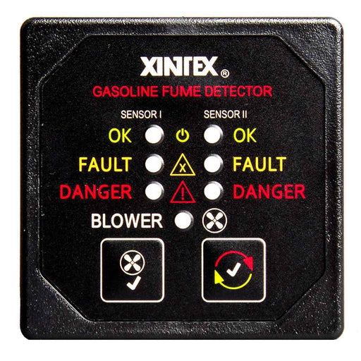 Gasoline Fume Detector & Blower Control w/2 Plastic Sensors - Black Bezel Display