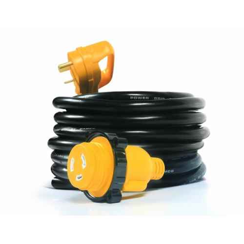Buy Camco 55501 25' PowerGrip Extension Cord with 30M/30F Straight Locking
