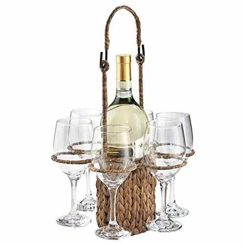 Buy Fleming Sales 60210 Wine & Glass Carrier Each - Camping and Lifestyle