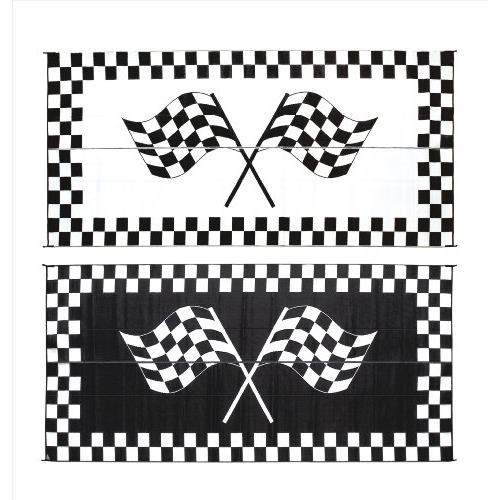 Buy Ming's Mark RF8201 Checkered Patio Mat 8X20 Black/White - Camping and