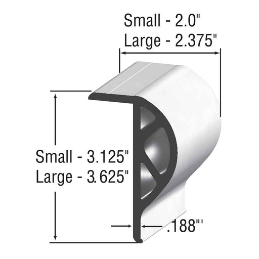 SM COM P-Shape Dock Coil Retail Pack, 10-Feet, White
