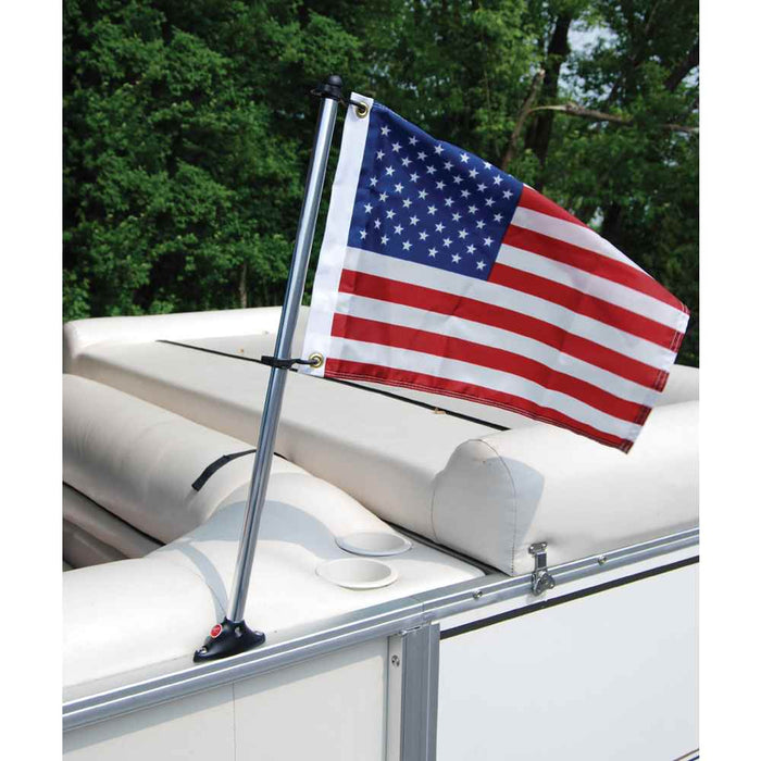 24' Pontoon Rail Pole And 12'X18' US Flag